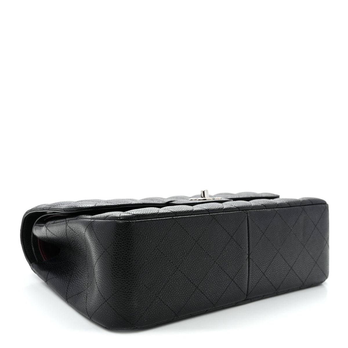 Caviar Quilted Jumbo Double Flap Black wholesalehk.shop