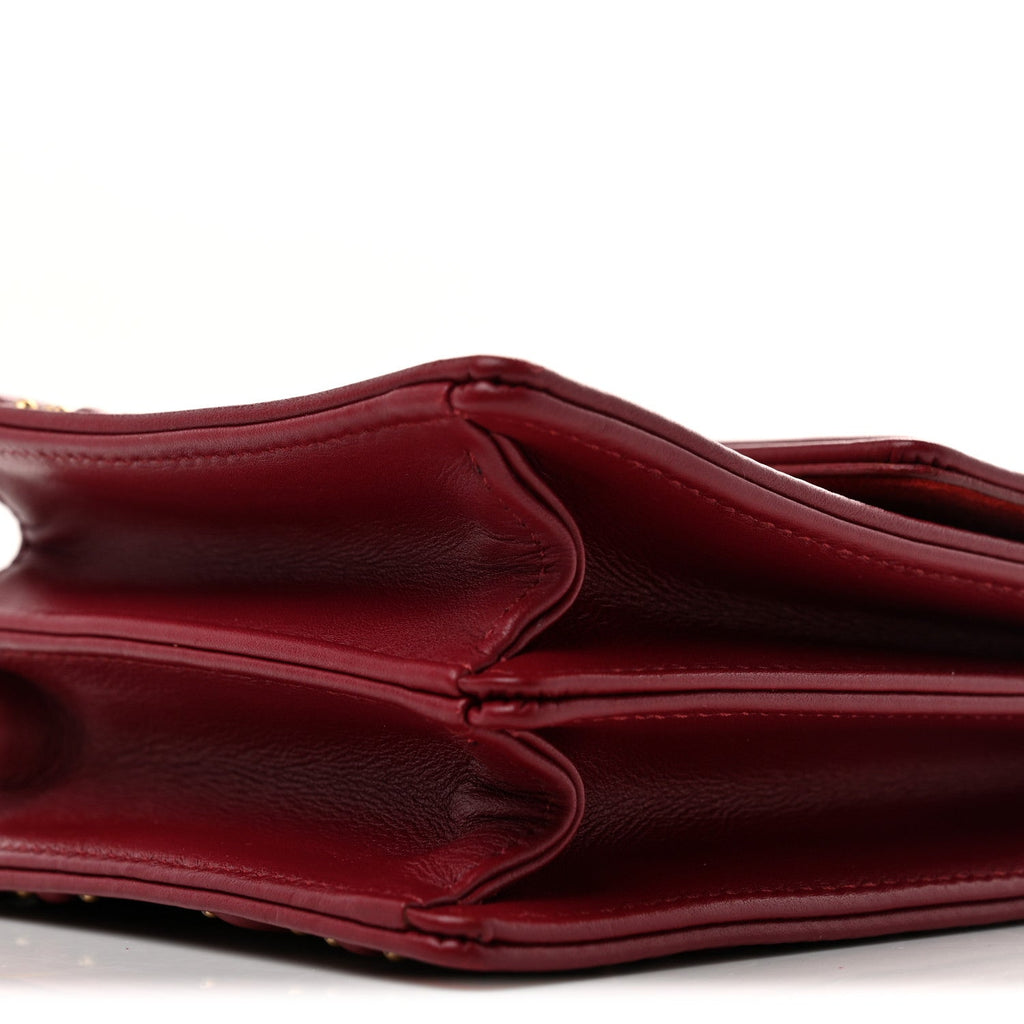 Lambskin Studded Vertical Diorama Spicy Red ¡§ Direct shipment via from wholesalehk.shop