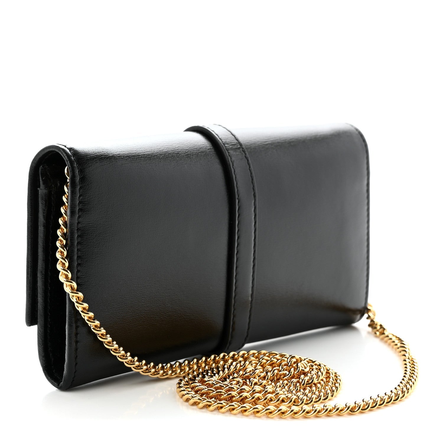 Calfskin Jackie 1961 Chain Wallet Black Black £¨ Direct shipment via from wholesalehk.shop
