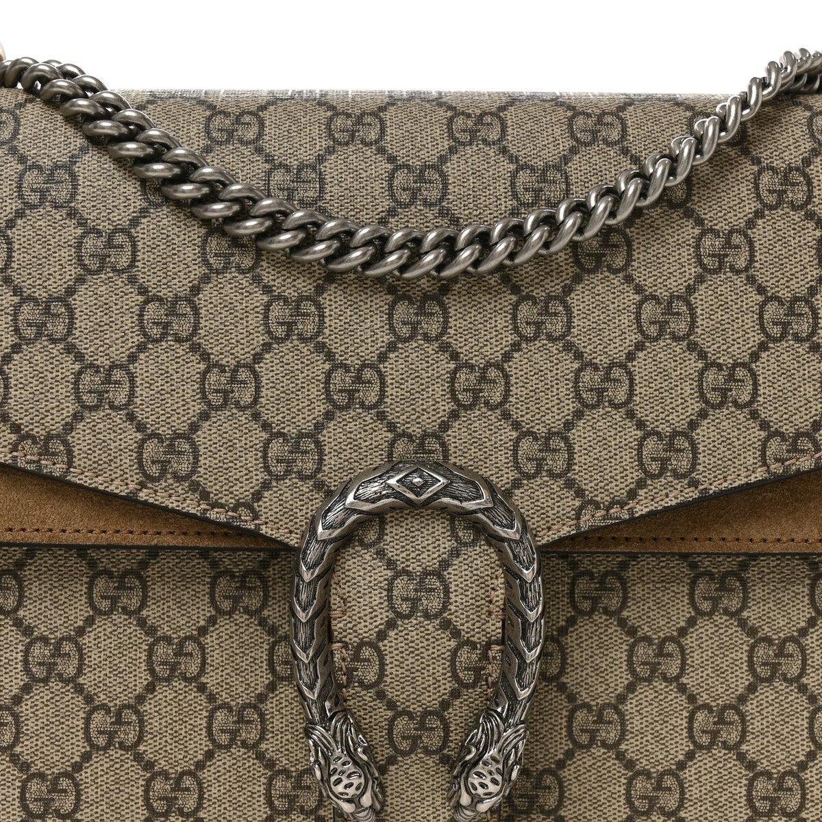 GG Supreme Monogram Medium Dionysus Shoulder Bag Taupe Taupe wholesalehk.shop