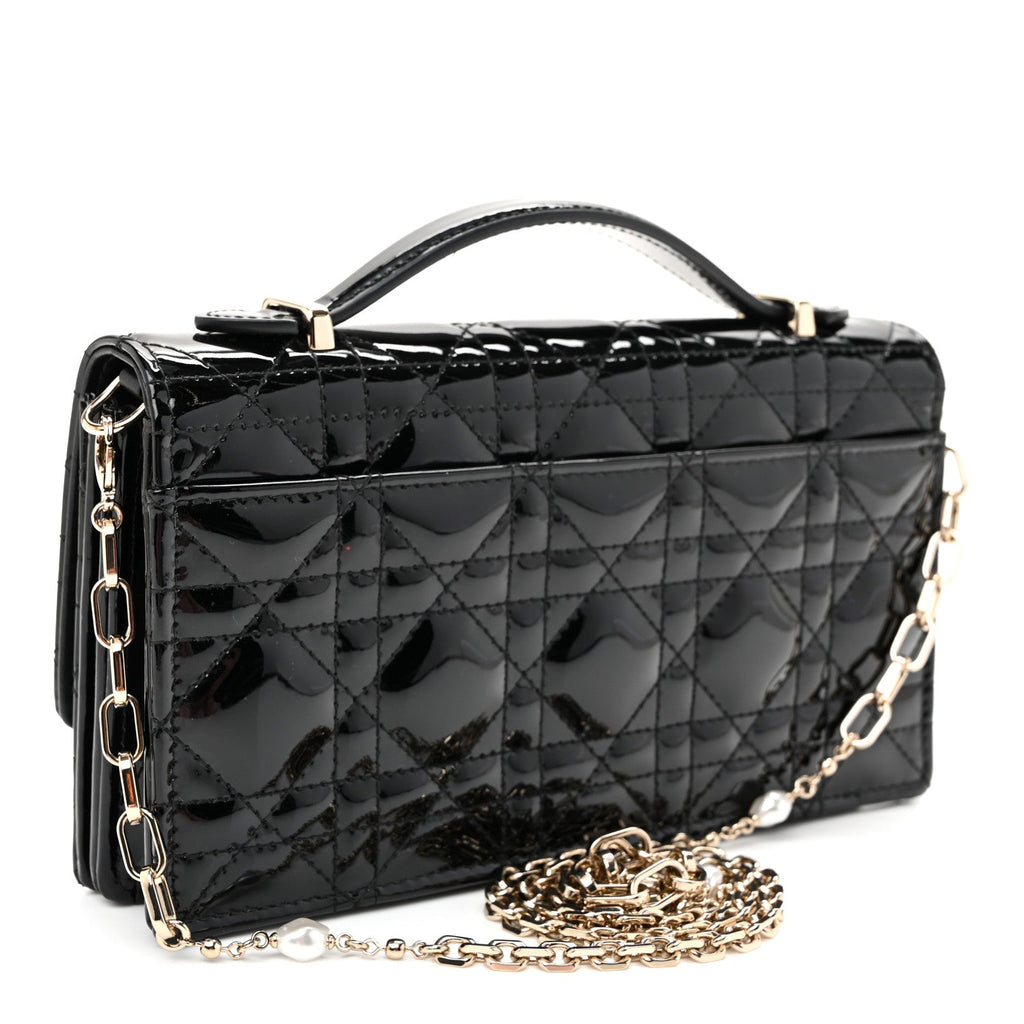Patent Cannage Mini My Dior Bag Black wholesalehk.shop