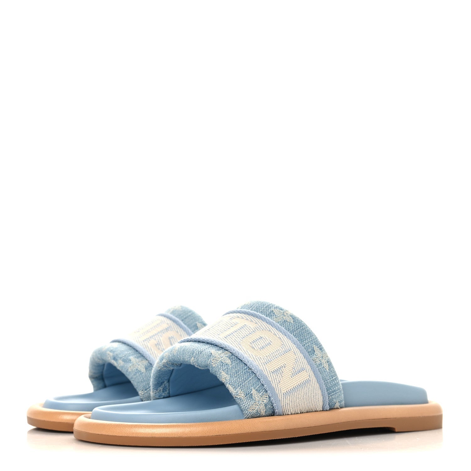 Monogram Denim LV Bliss Womens Comfort Mules 36 Turquoise £¨ Direct shipment via from wholesalehk.shop