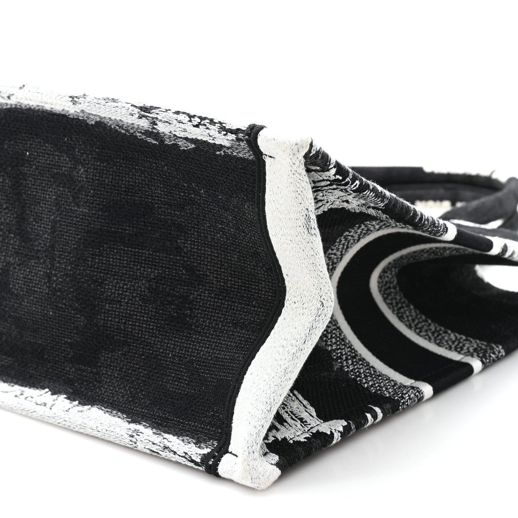 Canvas Embroidered Medium Paris Book Tote Black White £¨ Direct shipment via from wholesalehk.shop