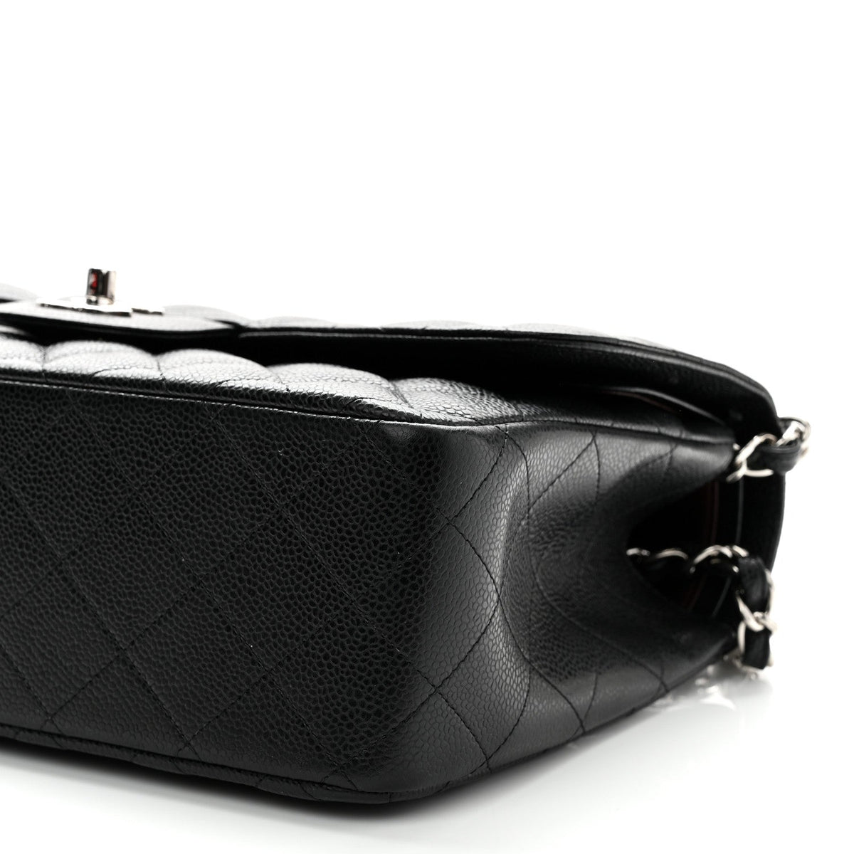 Caviar Quilted Jumbo Double Flap Black wholesalehk.shop