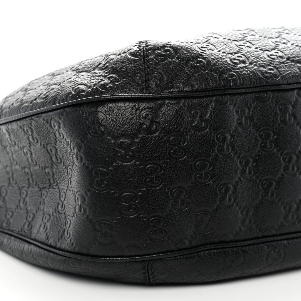 Guccissima Large New Ladies Web Hobo Black £¨ Direct shipment via from wholesalehk.shop