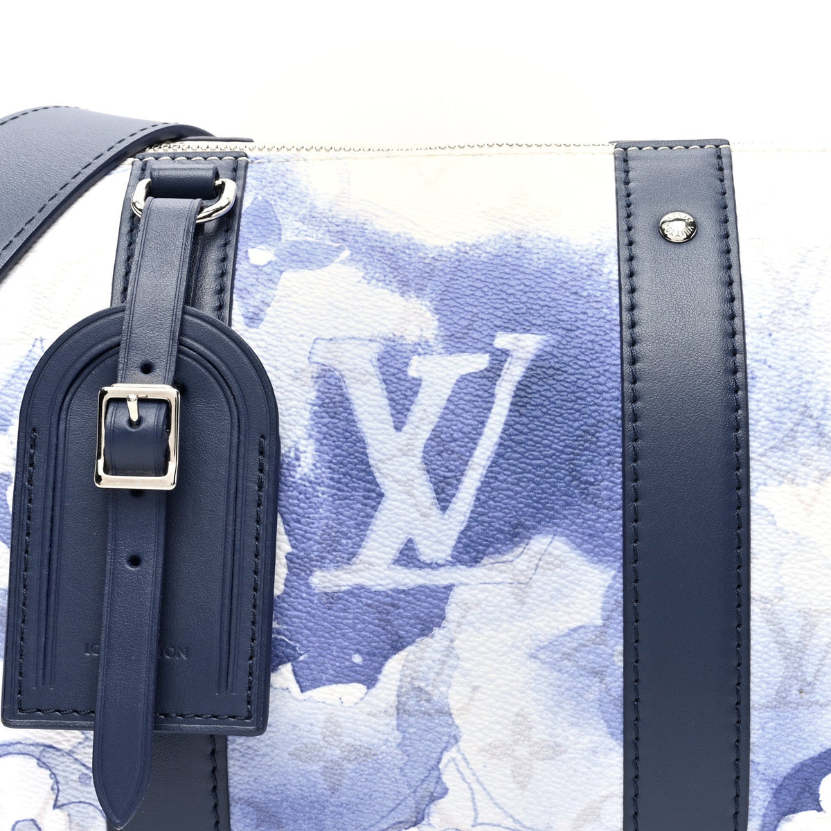 Monogram Watercolor City Keepall Blue wholesalehk.shop