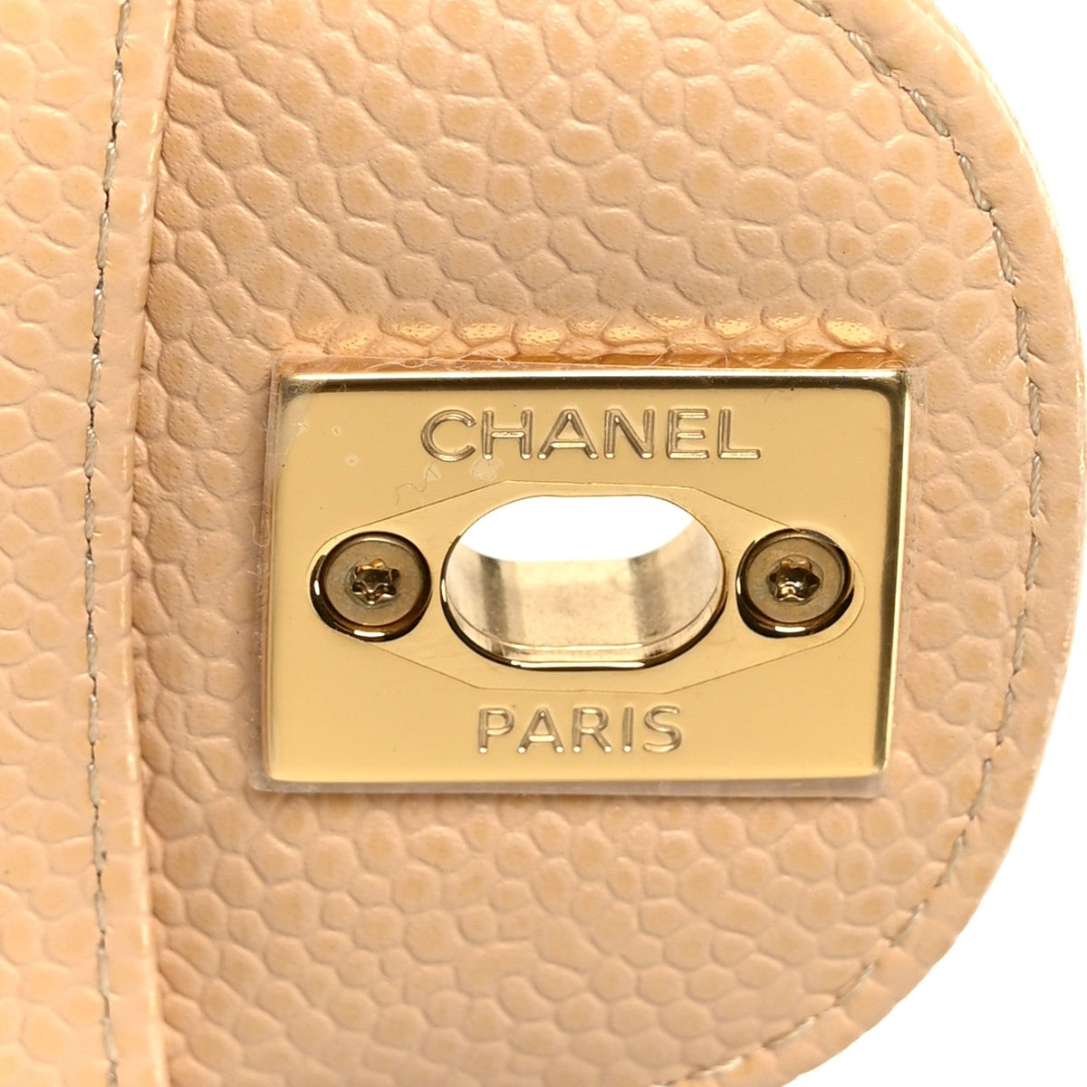 Caviar Quilted Medium Double Flap Beige wholesalehk.shop