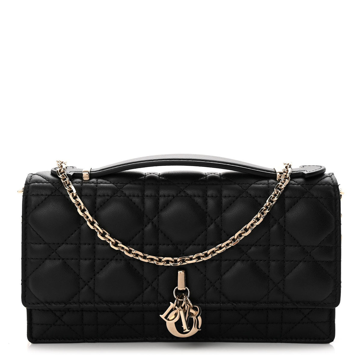 Lambskin Cannage Mini My Dior Bag Black wholesalehk.shop