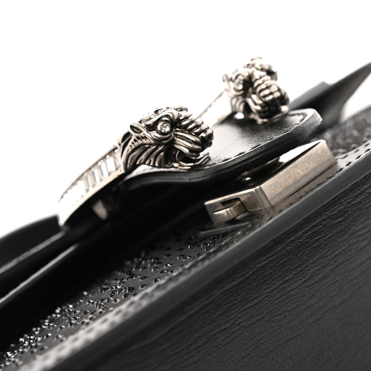 Satin Crystal GG Monogram Mini Dionysus Top Handle Bag Black wholesalehk.shop