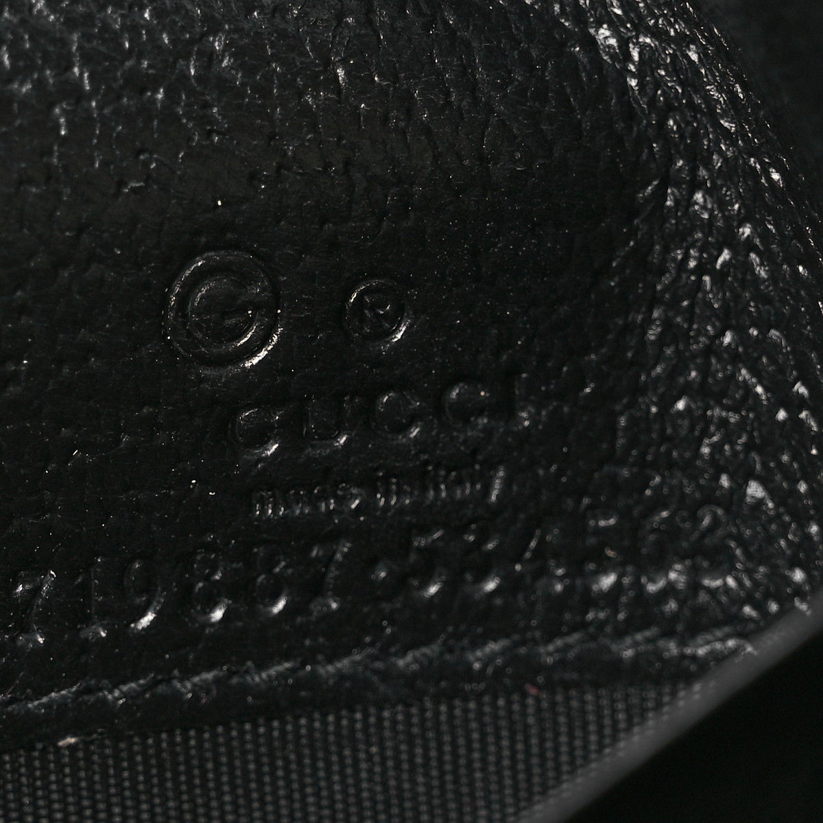 Textured Dollar Calfskin Web Ophidia Card Case Wallet Black wholesalehk.shop