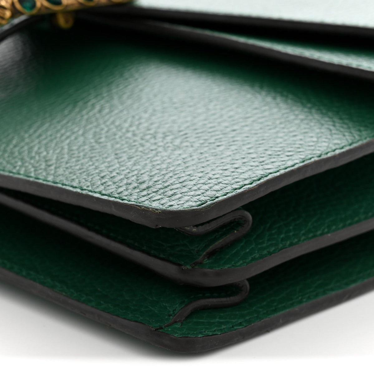 Pebbled Calfskin Small Dionysus Shoulder Bag Emerald wholesalehk.shop