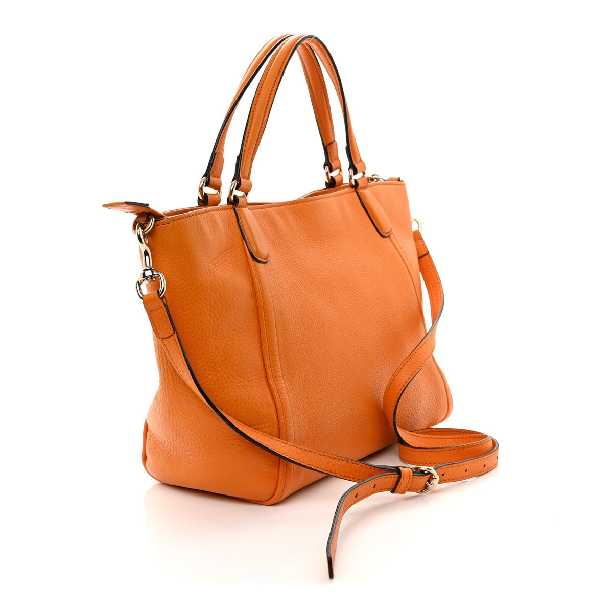 Pebbled Calfskin Small Soho Top Handle Bag Curcuma wholesalehk.shop