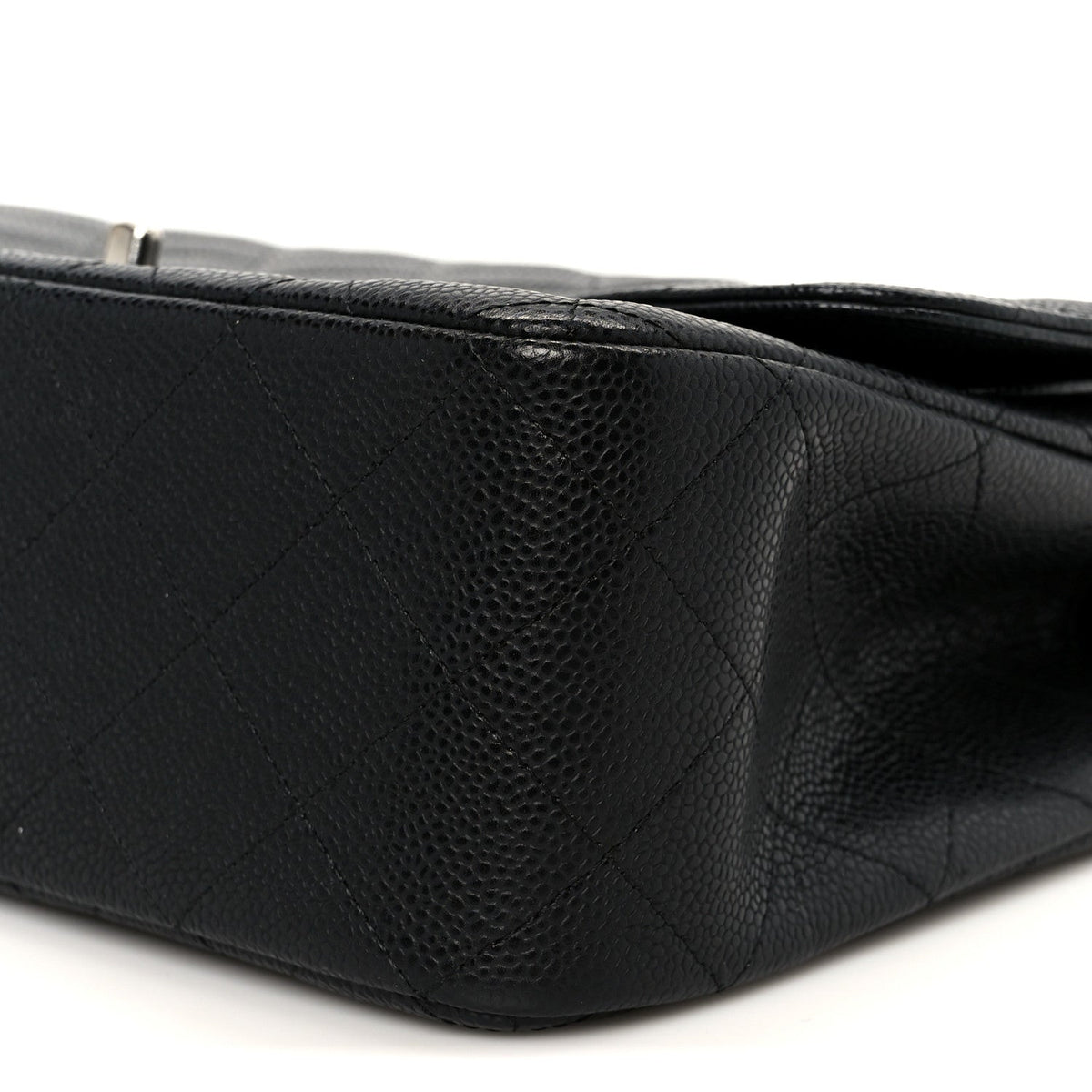Caviar Quilted Jumbo Double Flap Black wholesalehk.shop