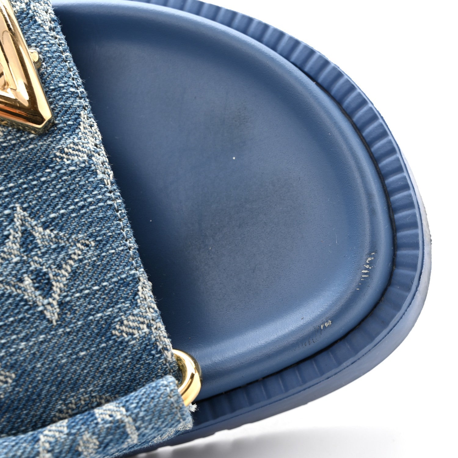 Denim Monogram LV Sunset Comfort Flat Sandals 37 Blue £¨ Direct shipment via from wholesalehk.shop