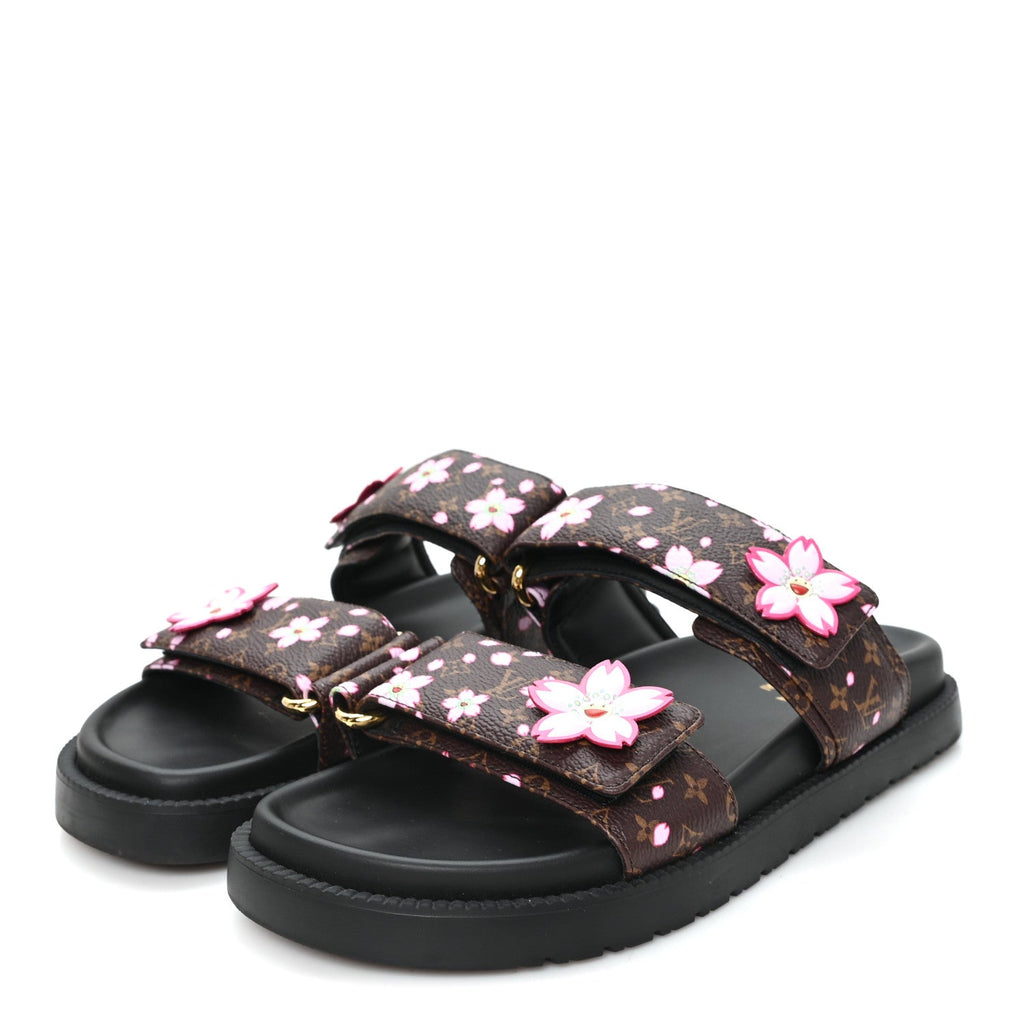 LV X TM Monogram LV Sunset Flat Comfort Mule 35 Sakura Brown £¨ Direct shipment via from wholesalehk.shop