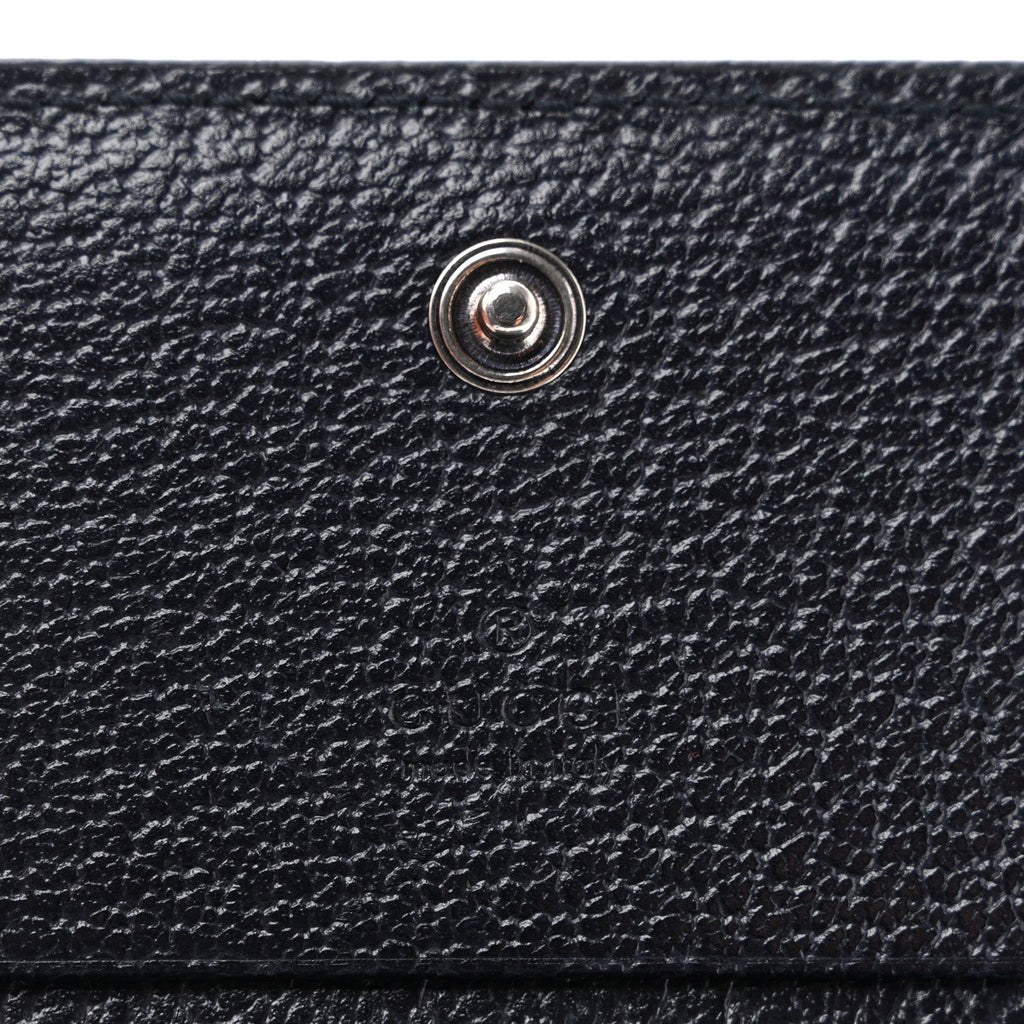 GG Supreme Monogram Textured Dollar Calfskin Web Ophidia Card Case Beige Blue wholesalehk.shop