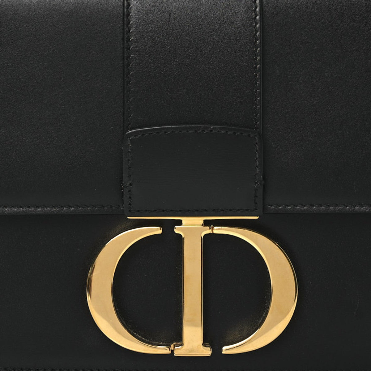 Box Calfskin 30 Montaigne Flap Bag Black wholesalehk.shop