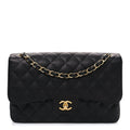 Caviar Quilted Jumbo Double Flap Black wholesalehk.shop
