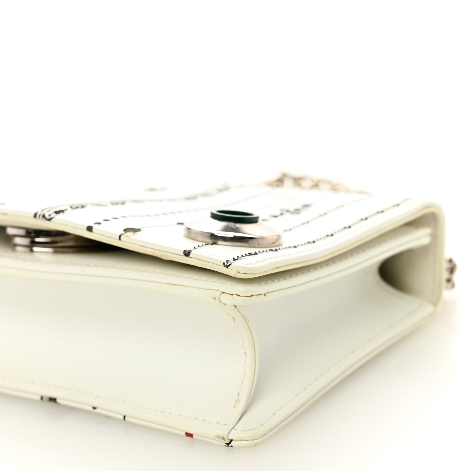 Calfskin Printed Mini Diorama Flap Bag White ¡§ Direct shipment via from wholesalehk.shop