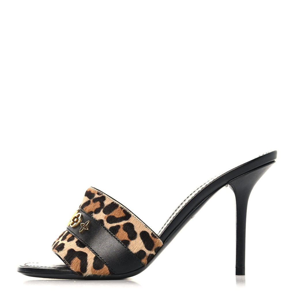 Calfskin Pony Hair Leopard Revival Mules 37 Brown £¨ Direct shipment via from wholesalehk.shop