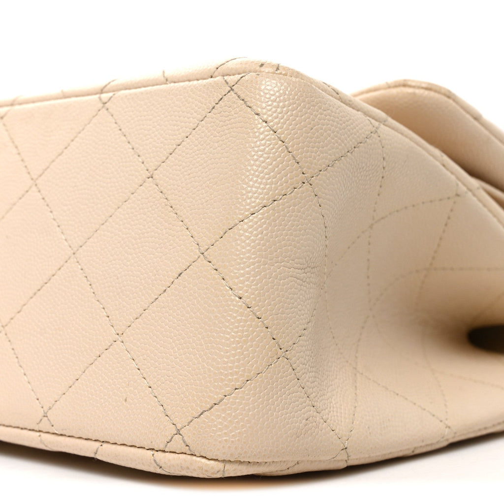 Caviar Quilted Jumbo Double Flap Beige Clair wholesalehk.shop
