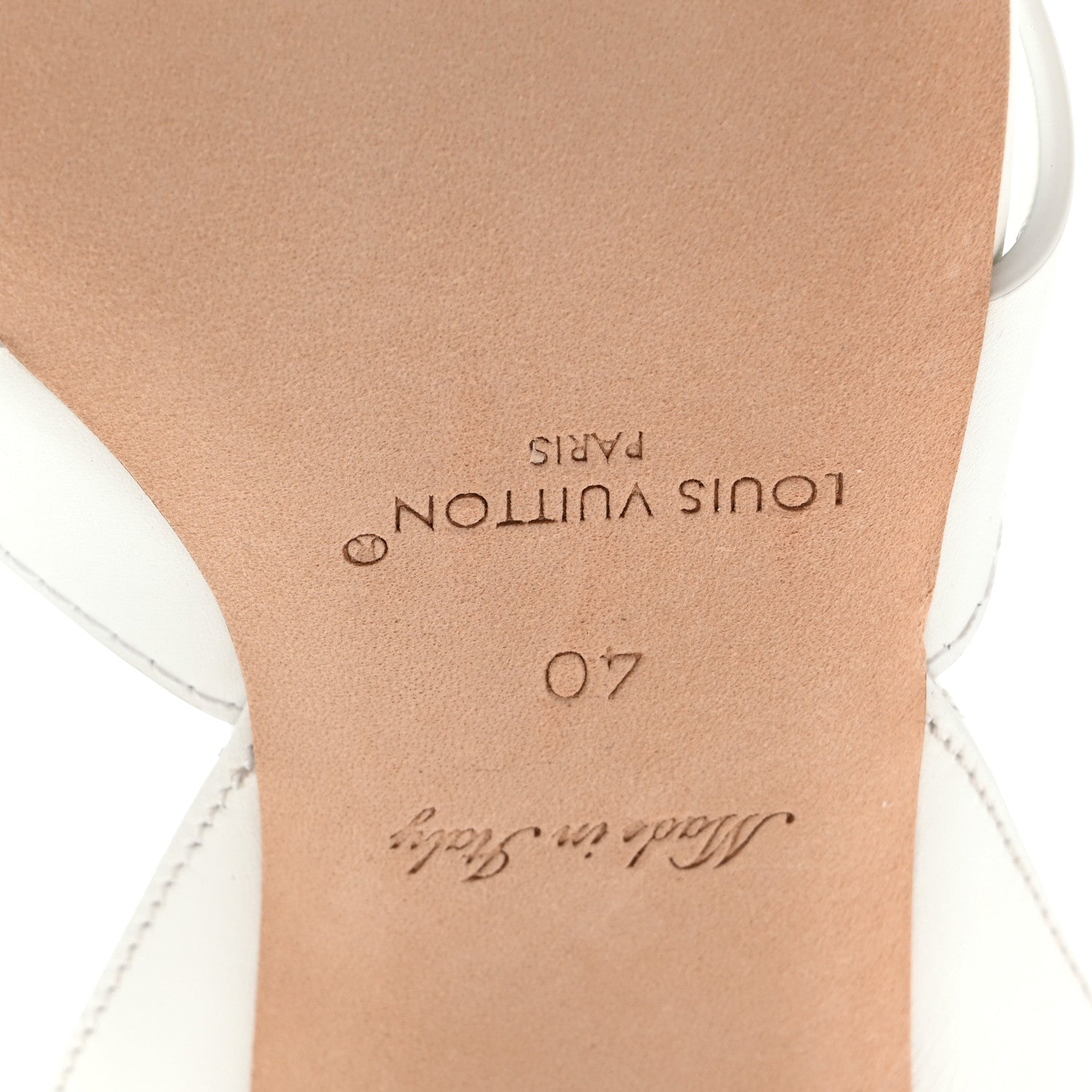 Calfskin LV Isola Sandals 40 White £¨ Direct shipment via from wholesalehk.shop