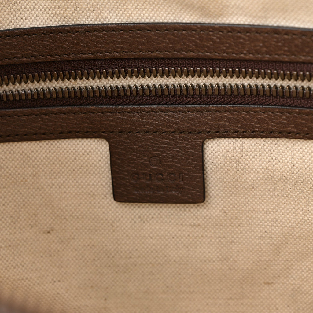 GG Supreme Monogram Web Small Ophidia Half Moon Hobo Brown wholesalehk.shop