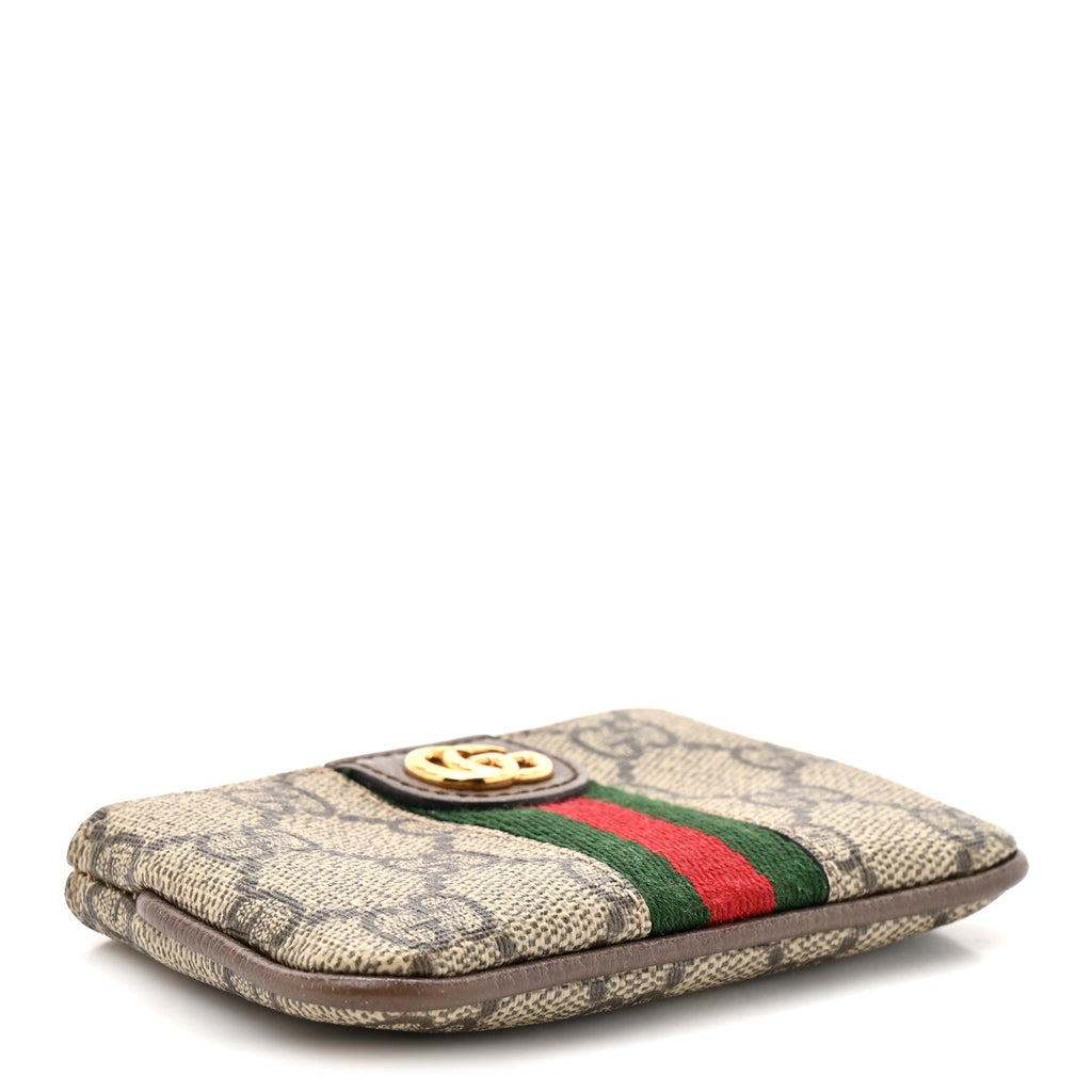GG Supreme Monogram Web Ophidia Key Case Beige New Acero wholesalehk.shop