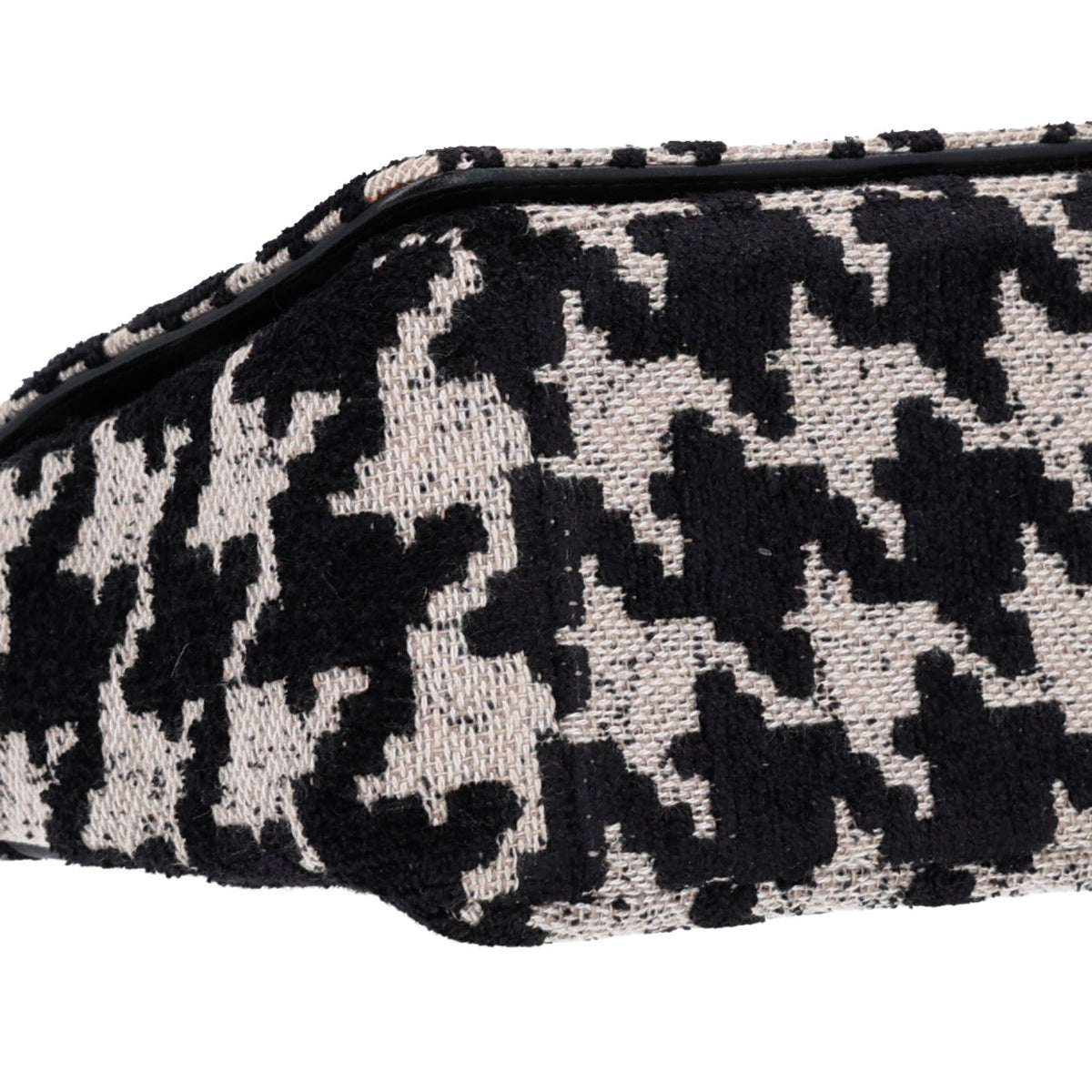 Technical Canvas Macro Houndstooth Medium Caro Bag Black White wholesalehk.shop