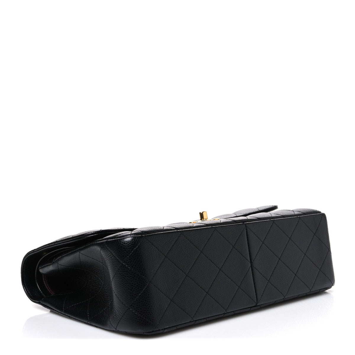 Caviar Quilted Jumbo Double Flap Black wholesalehk.shop