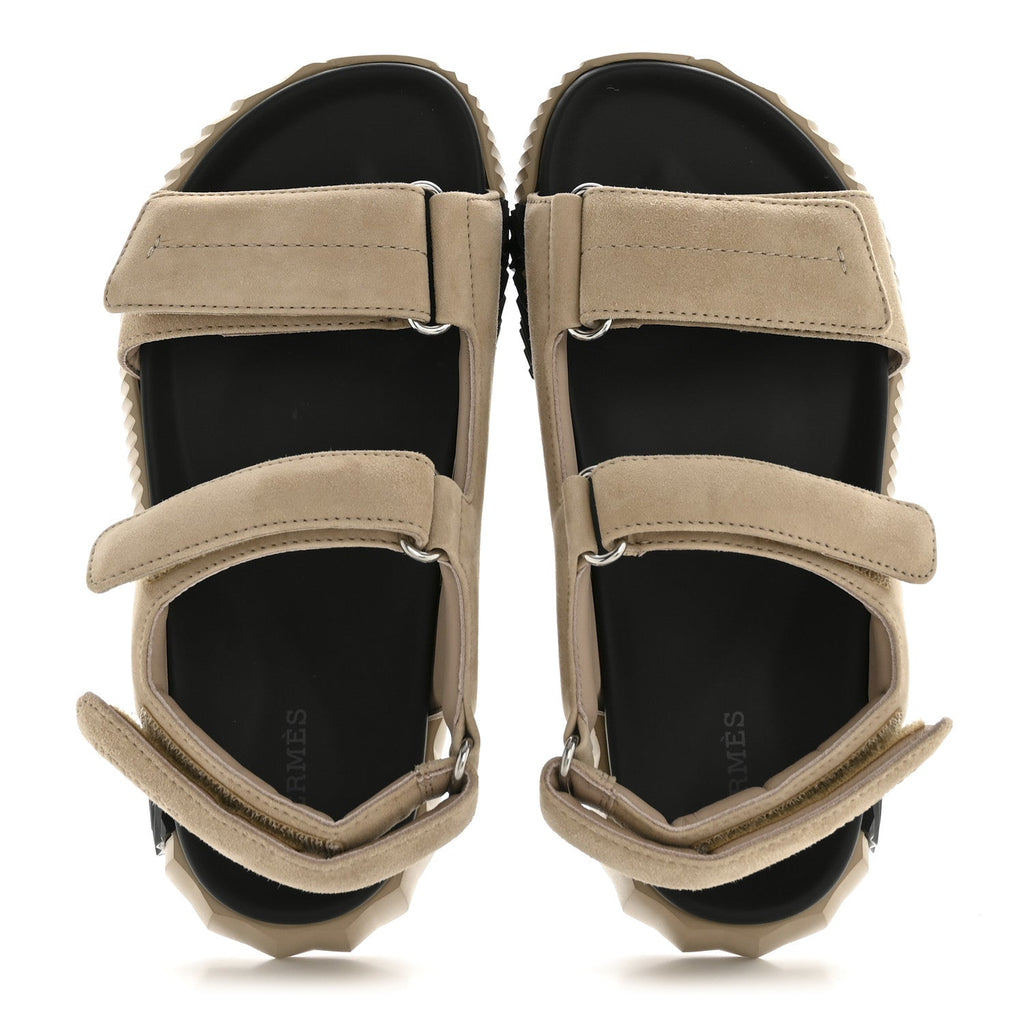 Suede Goatskin Junior Sandals 37.5 Beige Camel wholesalehk.shop
