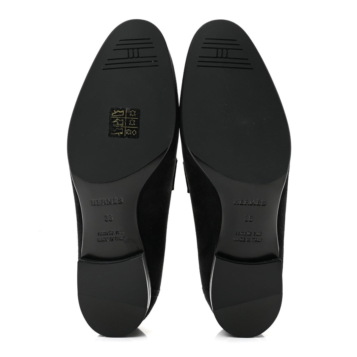Suede Goatskin Paris Loafers 36 Black wholesalehk.shop