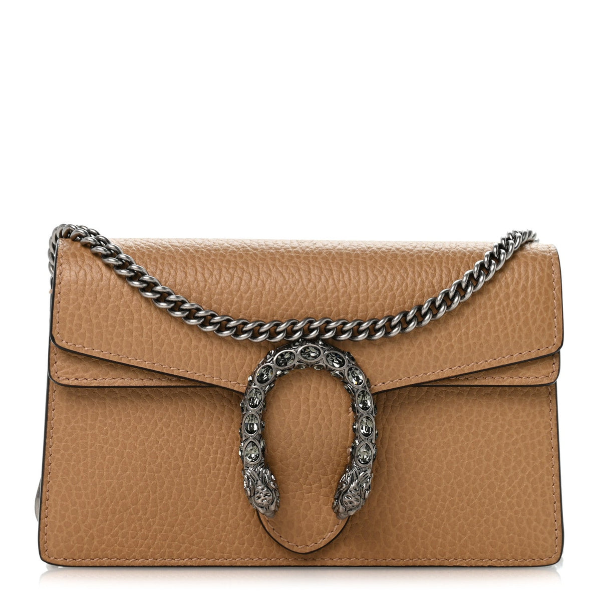 Dollar Calfskin Crystal Super Mini Dionysus Shoulder Bag Natural Tan Black Diamond wholesalehk.shop