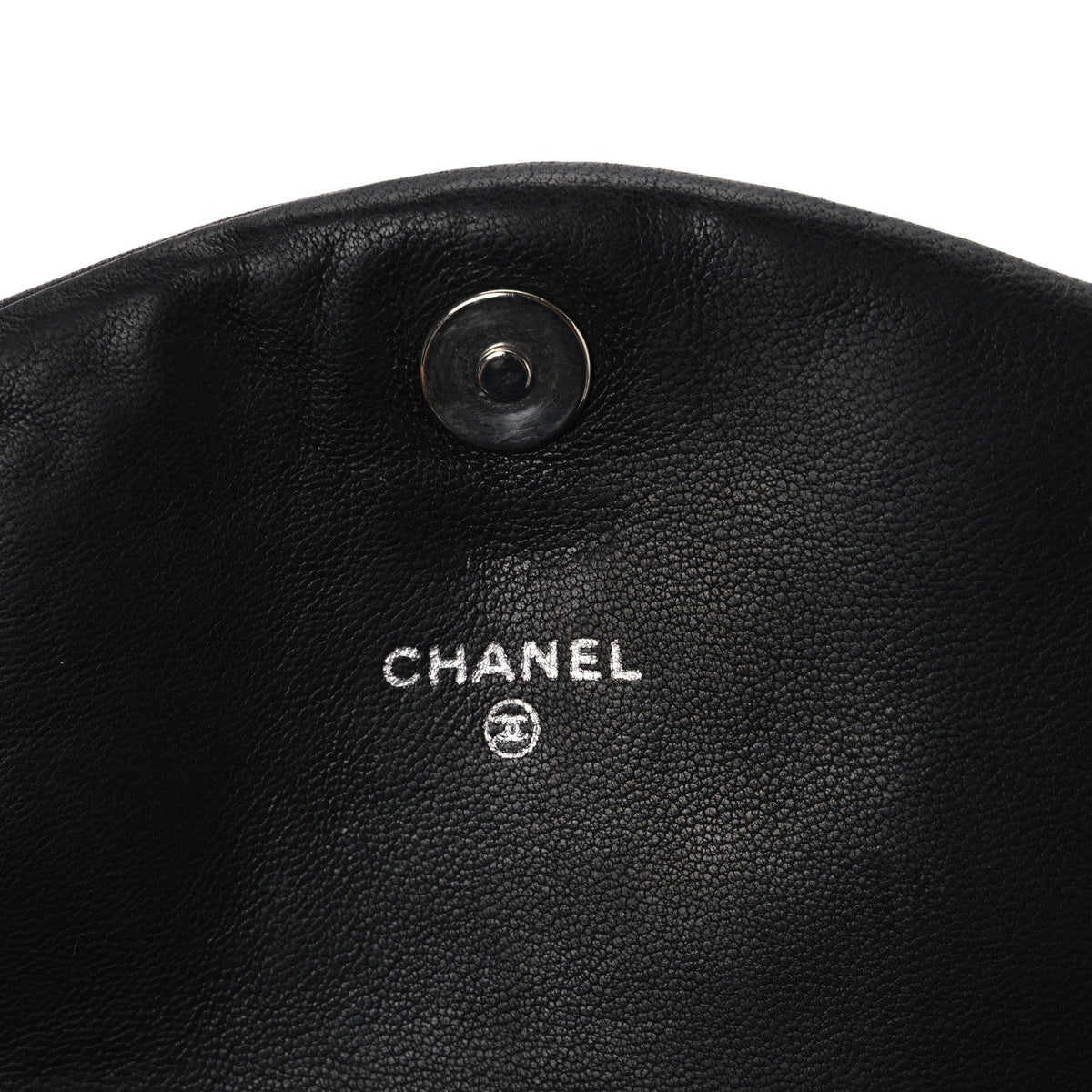 Lambskin Half Moon Wallet On Chain WOC Black wholesalehk.shop