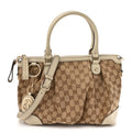 Monogram Margaux Calfskin Medium Sukey Top Handle Bag Beige Ebony Mystic White wholesalehk.shop