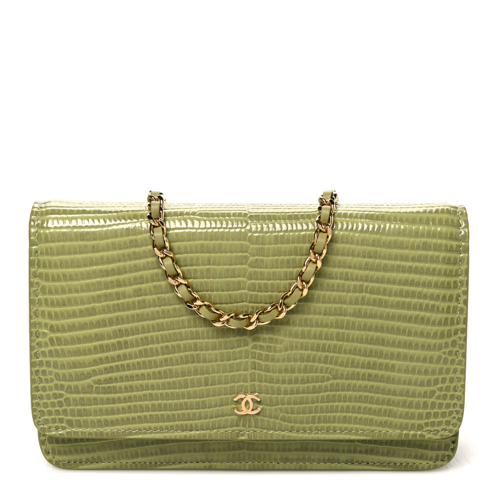 Shiny Lizard Wallet on Chain WOC Green wholesalehk.shop