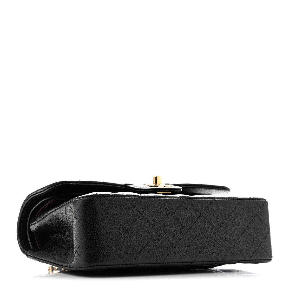 Caviar Quilted Small Double Flap Black wholesalehk.shop