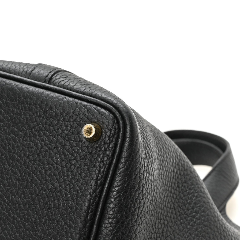 Taurillon Clemence Picotin Lock 18 PM Black £¨ Direct shipment via from wholesalehk.shop