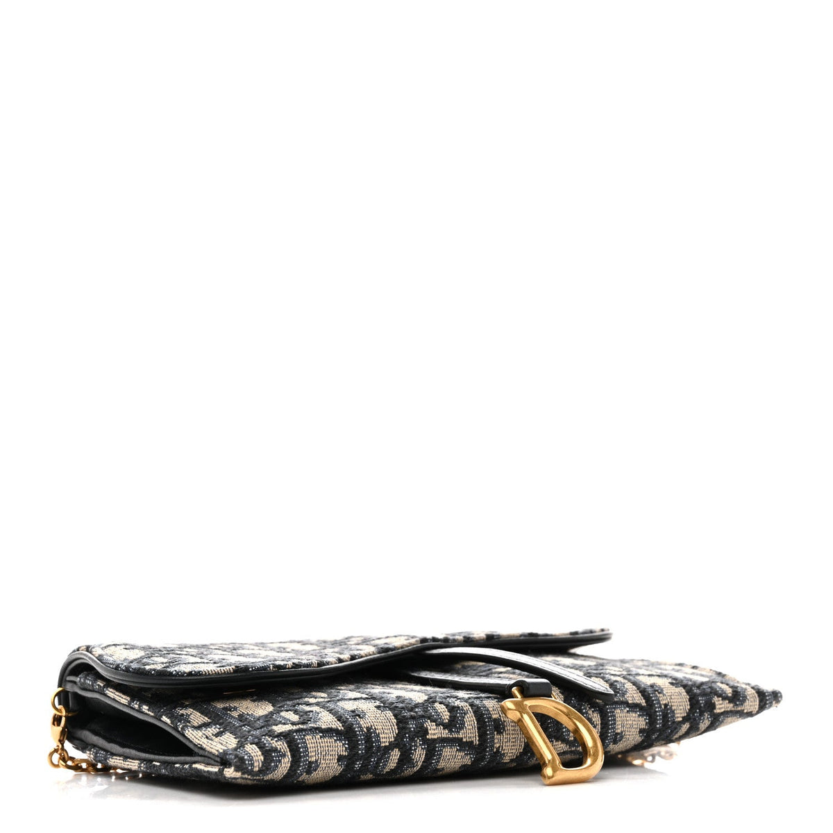 Oblique Saddle Chain Long Wallet Blue wholesalehk.shop