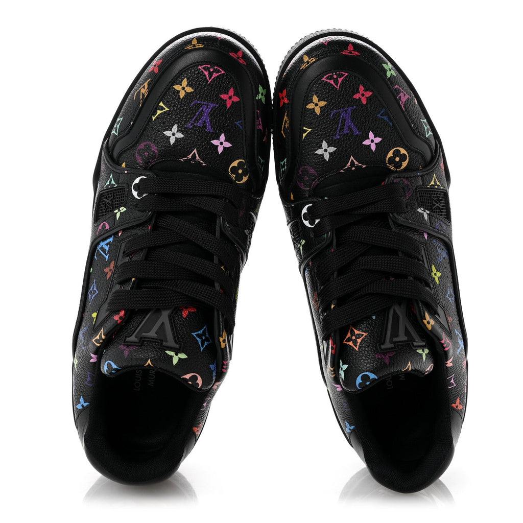 LV X TM Calfskin Monogram Multicolor Womens LV Trainer Sneakers 37.5 Black £¨ Direct shipment via from wholesalehk.shop