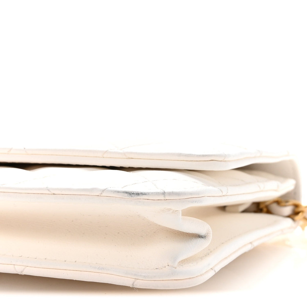 Lambskin Quilted Romance Wallet On Chain WOC White wholesalehk.shop