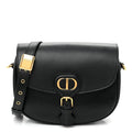 Box Calfskin Medium Bobby Flap Black wholesalehk.shop