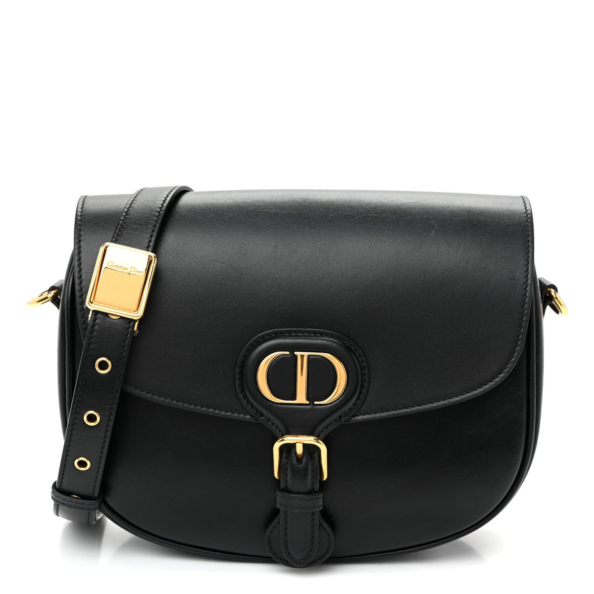 Box Calfskin Medium Bobby Flap Black wholesalehk.shop
