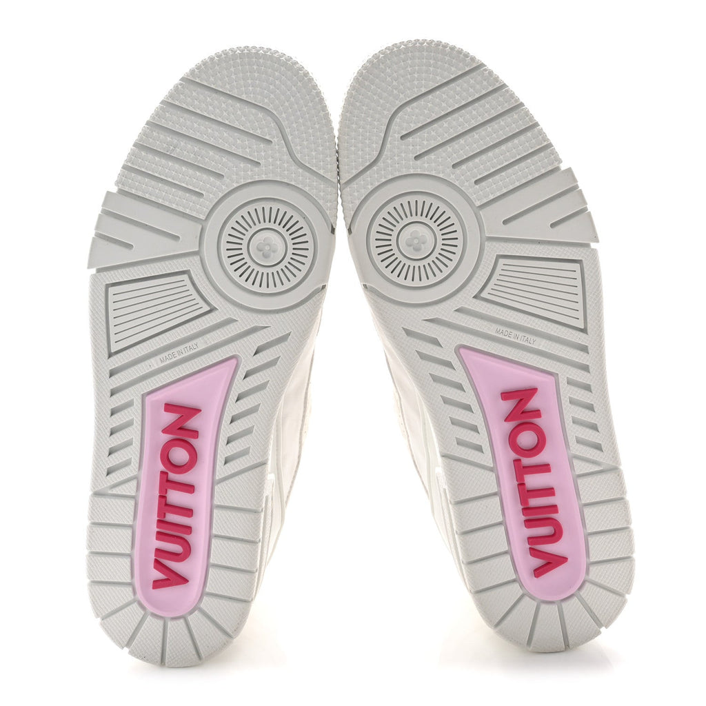 LV X TM Embossed Monogram Cherry Blossom LV Trainer Sneakers 41 White £¨ Direct shipment via from wholesalehk.shop