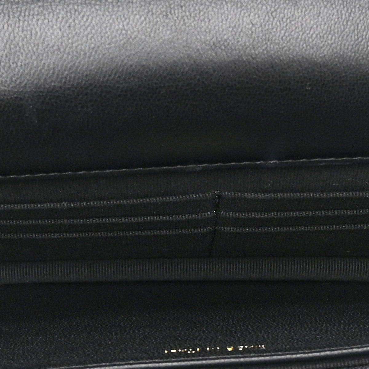 Lambskin Quilted Trendy CC Wallet On Chain WOC Black wholesalehk.shop