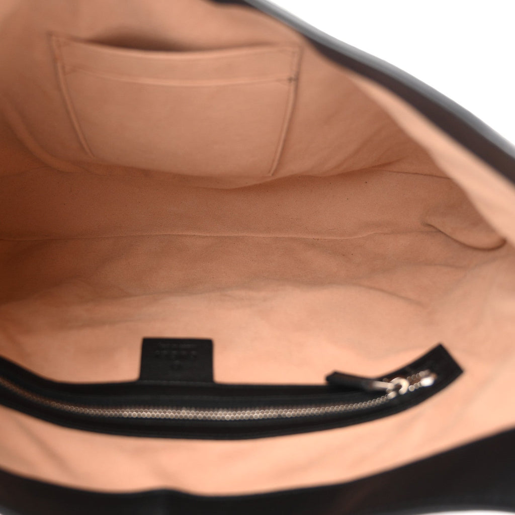 Calfskin Web Stripe Medium Dionysus Hobo Black wholesalehk.shop