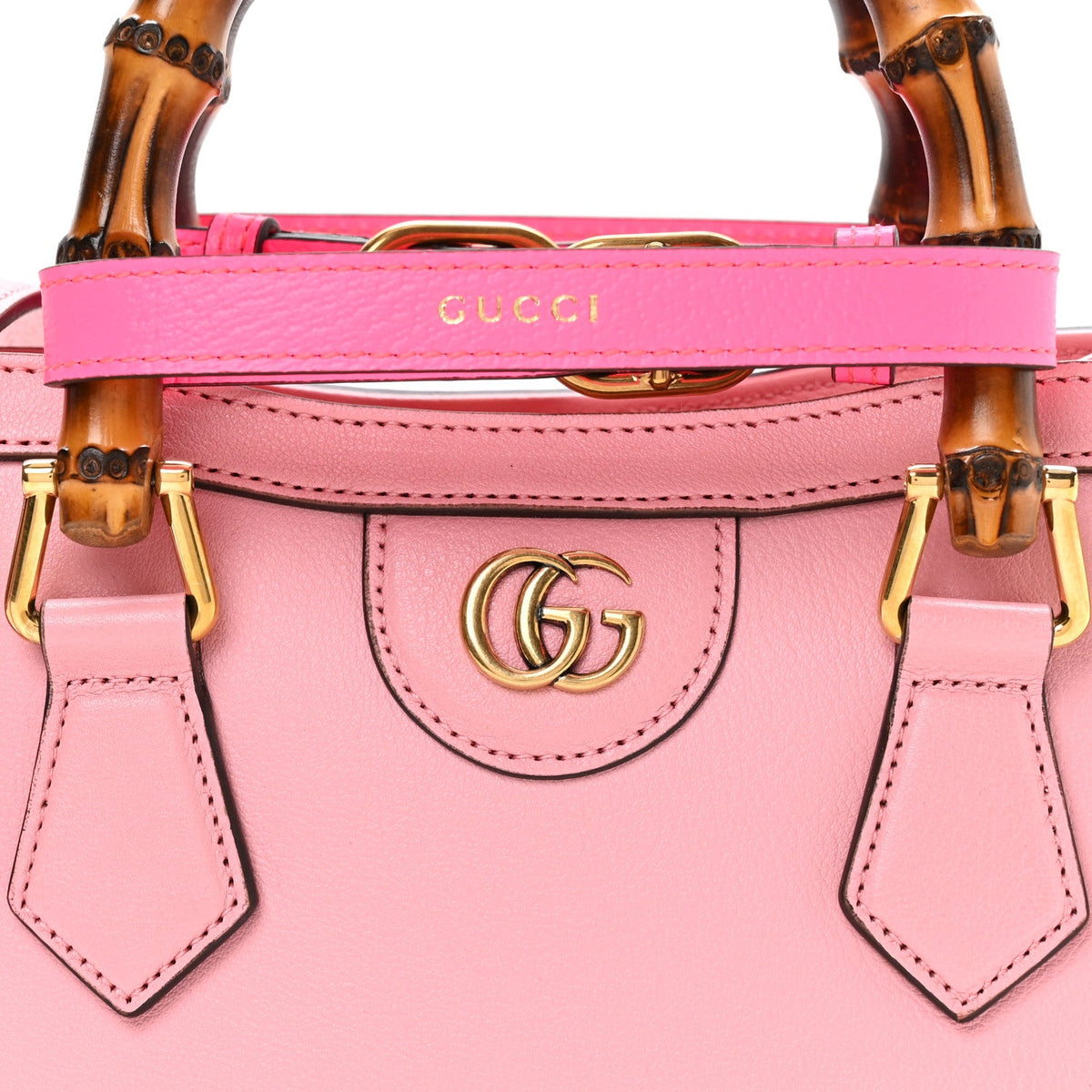 Wonka Grain Calfskin Mini Diana Tote Bag Wild Rose Fuxia Fluo wholesalehk.shop