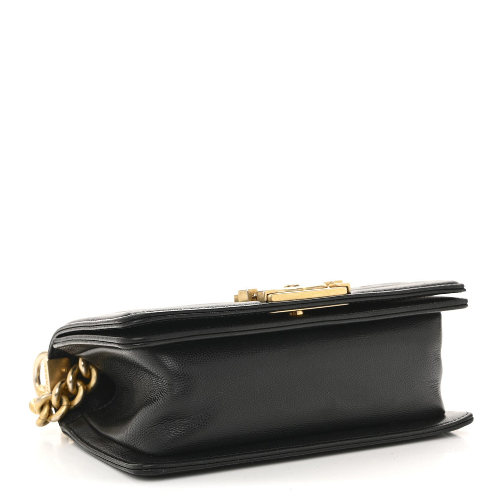 Caviar Quilted Small Boy Flap Black wholesalehk.shop