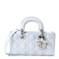 Lambskin Cannage Small Lady D-Joy Light Blue wholesalehk.shop