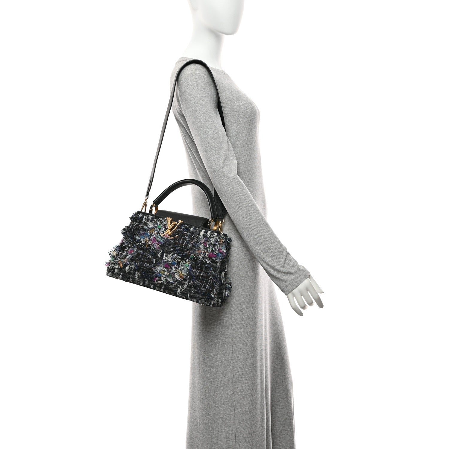 Tweed Calfskin Capucines MM Multicolor £¨ Direct shipment via from wholesalehk.shop